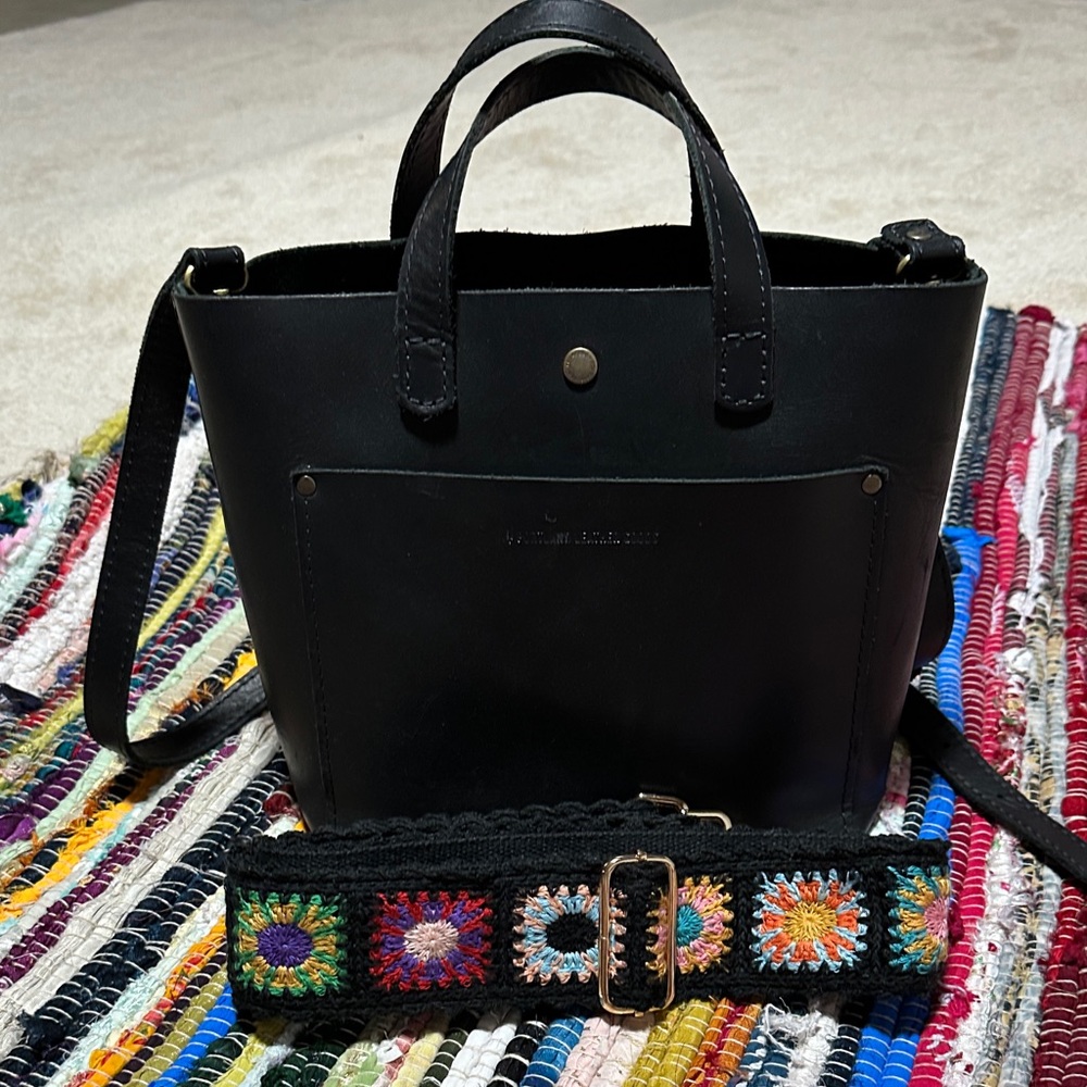 Portland Leather Mini Crossbody Tote